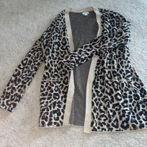J Crew Leopard Cardigan